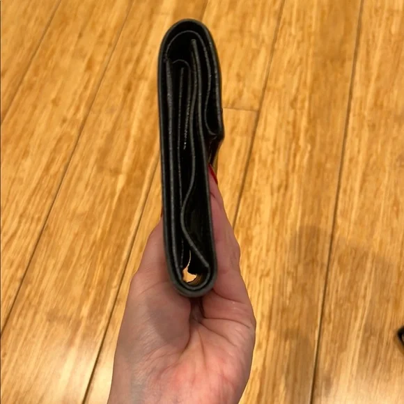 Prada Saffiano Triangle Flap Wallet Black - Picture 6 of 10